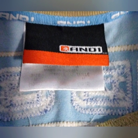 And1 Long Sleeve Jersey Style Sports Shirt size M (10-12)      15-020 - Picture 2 of 5